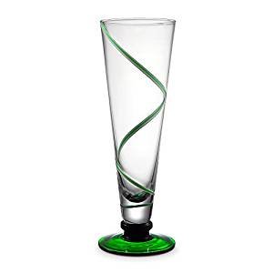 Foot Golf cocktail glass, dark green