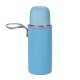 Clear Plastic Water Cup Bottle Portable Bag Light Blue