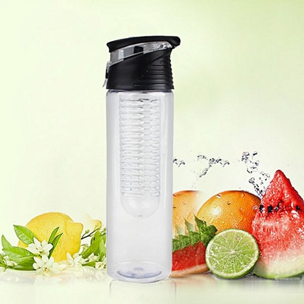 800ML Fruit Infusing Infuser Water Sports Lemon Juice Bottle Flip Lid