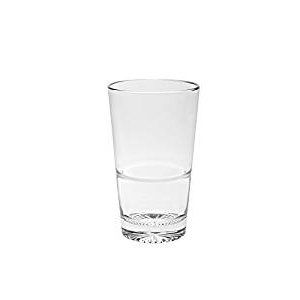 Glass tumbler stackable 14.2 oz glass lob